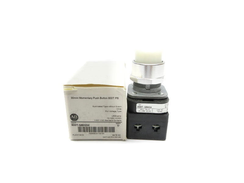 ALLEN BRADLEY 800T-QBH2W SER. U 12-130VAC (WH) NSMP