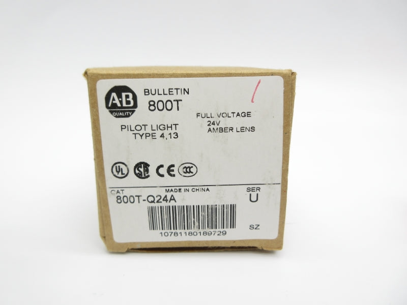ALLEN BRADLEY 800T-Q24A SER. U 24VAC/DC (BR/WH) NSMP