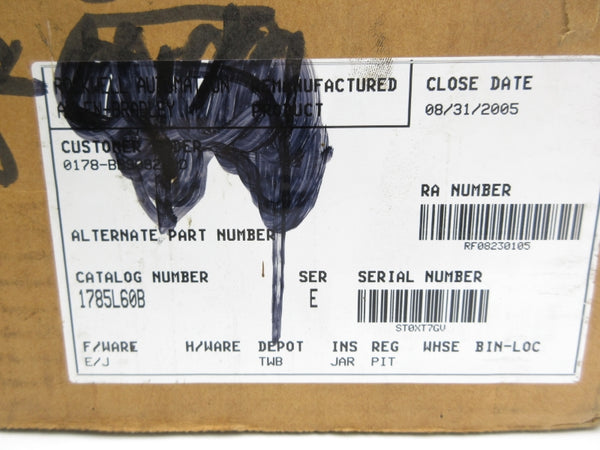ALLEN BRADLEY 1785-L60B SER. E F/W J 5VDC 3.3A (NO KEY) REMAN