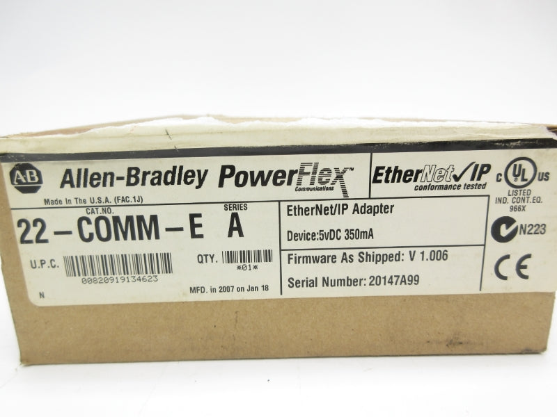 ALLEN BRADLEY 22-COMM-E SER. A F/W 1.006 5VDC NSMP