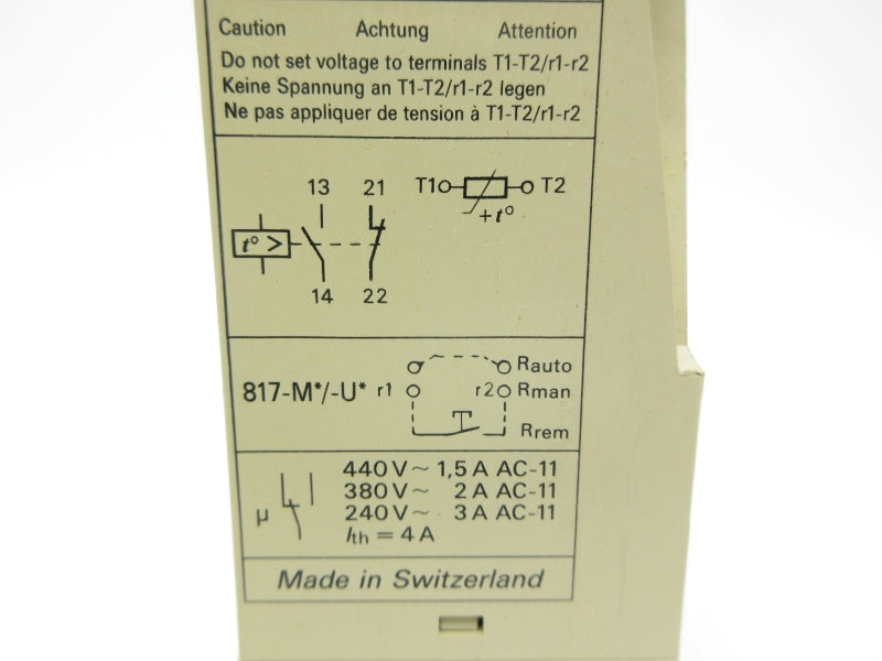 ALLEN BRADLEY 817-M SER. A 440V 4A NSNP