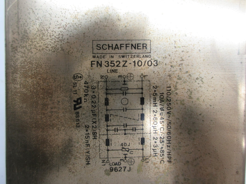 SCHAFFNER FN352Z-10/03 110/250V 10A NSNP