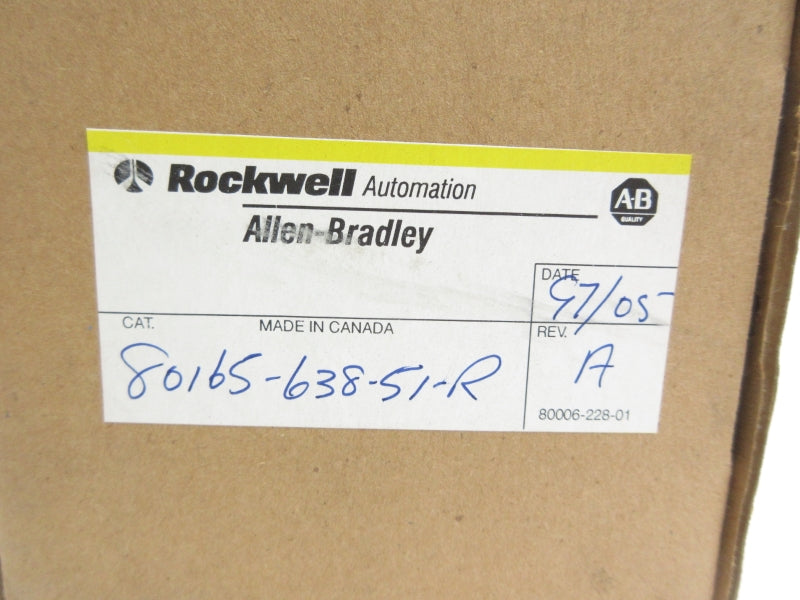 ALLEN BRADLEY 80165-638-51-R REV. A (BR/YL) NSFS