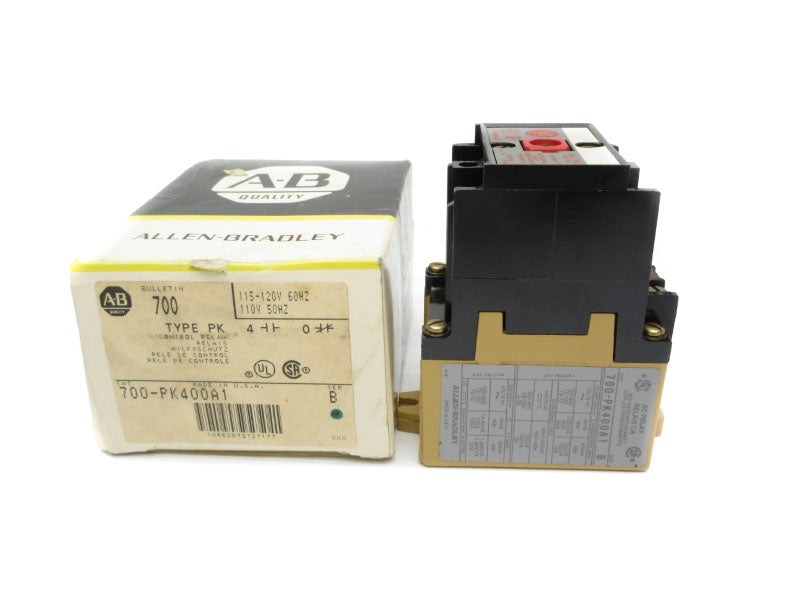 ALLEN BRADLEY 700-PK400A1 SER. B 120V 60A (BK/YL) NSMP