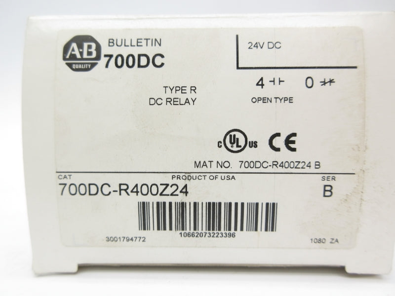 ALLEN BRADLEY 700DC-R400Z24 SER. B 24VDC 30A (WH) NSMP