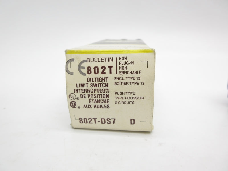 ALLEN BRADLEY 802T-DS7 SER. D 600VAC 60A (BK/YL) NSMP