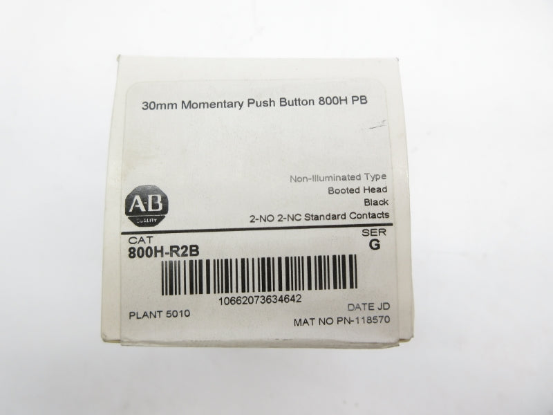 ALLEN BRADLEY 800H-R2B SER. G (WH) NSFS