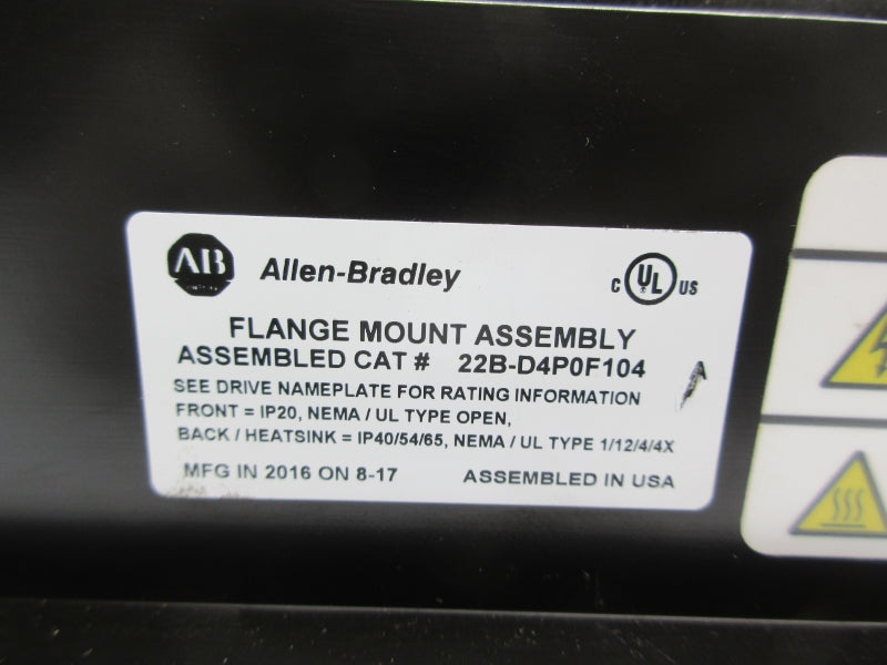 ALLEN BRADLEY 22B-D4P0F104 SER. A F/W 6.02 380-480VAC 5.7A NSNP