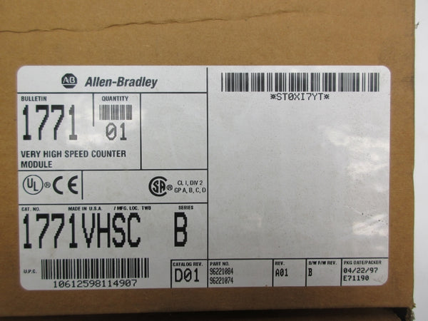 ALLEN BRADLEY 1771-VHSC SER. B F/W B DATE: 1997 NSFS