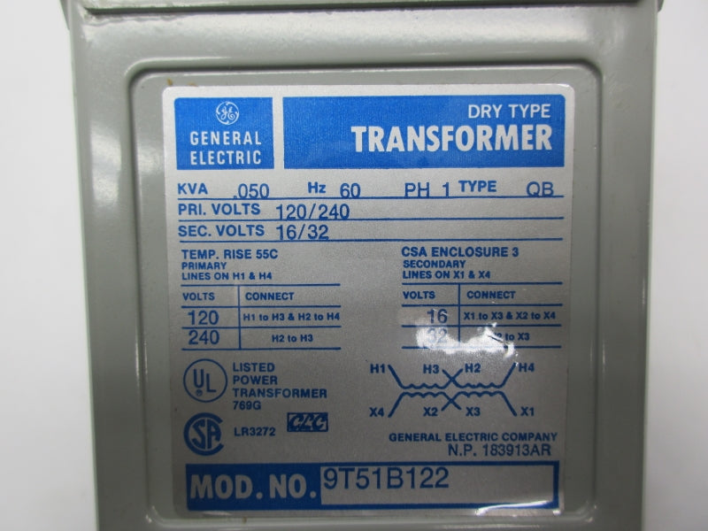 GENERAL ELECTRIC 9T51B122 120/240V .050KVA NSNP