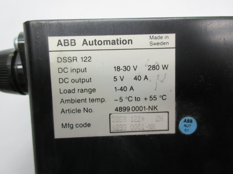 ABB 48990001-NK DSSR122 18-30VDC 40A UNMP