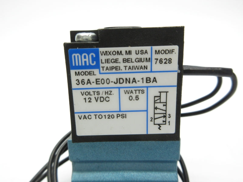 MAC 36A-E00-JDNA-1BA 12VDC 120PSI NSNP