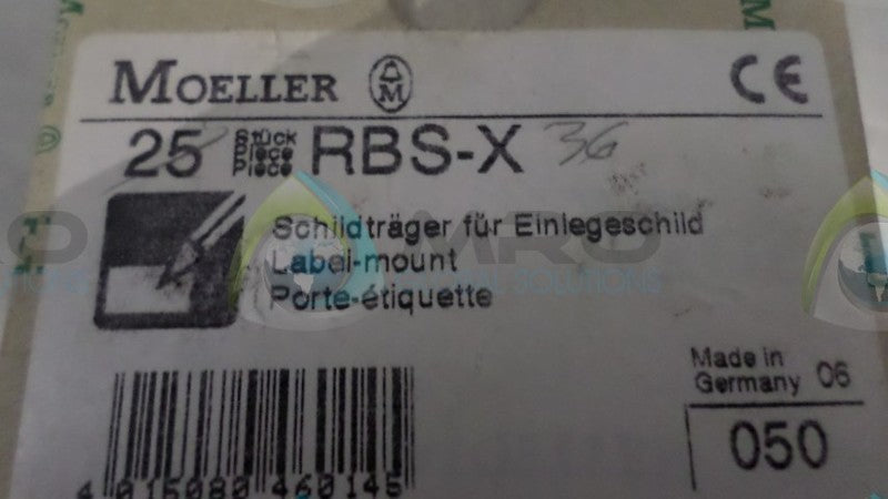 MOELLER RBS-X LABEL MOUNT (LOT OF 36)  NSMP