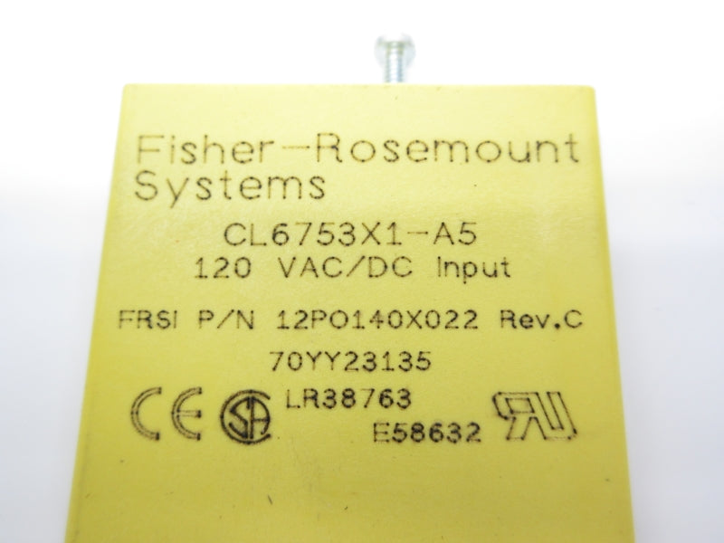 FISHER ROSEMOUNT CL6753X1-A5 12PO140X022 120VAC/DC NSNP