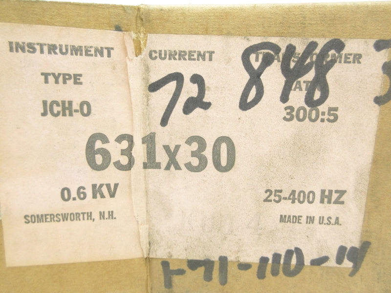 GENERAL ELECTRIC 631X30 JCH-0 0.6KVA UNMP