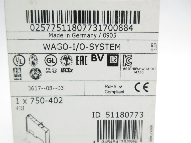 WAGO 750-402 24VDC NSFS