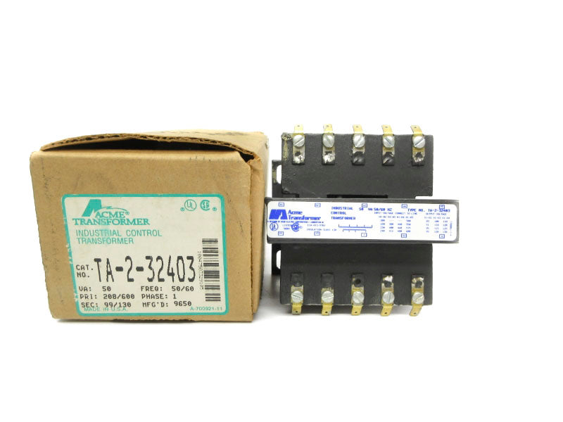 ACME TRANSFORMER TA-2-32403 208/600V 50KVA NSMP
