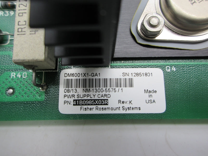 EMERSON DM6001X1-GA1 41B0985X03R REV. K UNMP