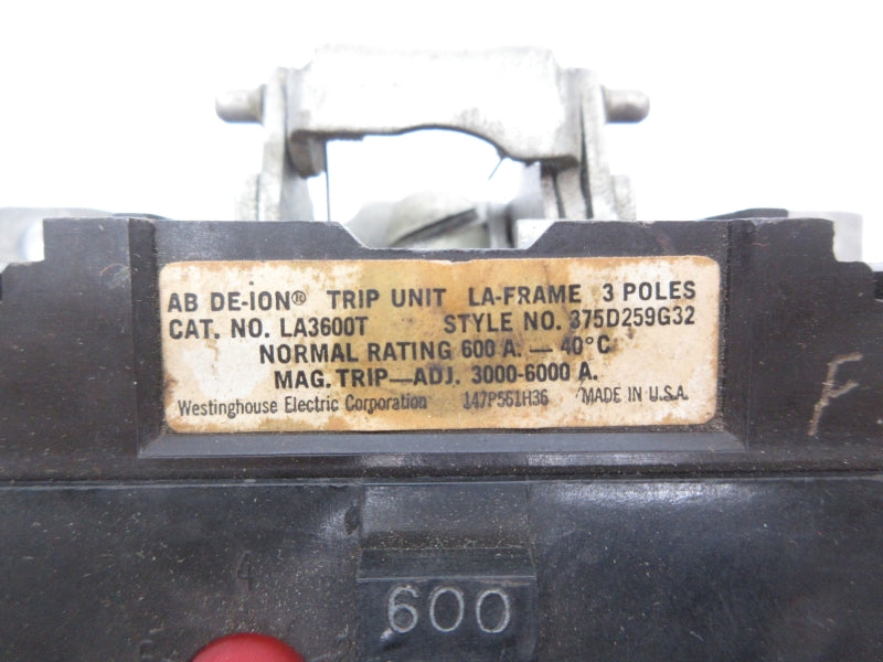 WESTINGHOUSE LA3600T 600A UNMP
