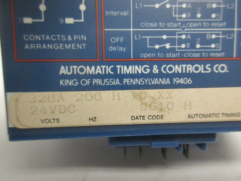 AUTOMATIC TIMING & CONTROLS 328A200H10XX 24VDC UNMP