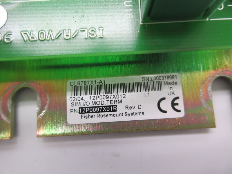 FISHER ROSEMOUNT CL6787X1-A1 12P0097X01R UNMP