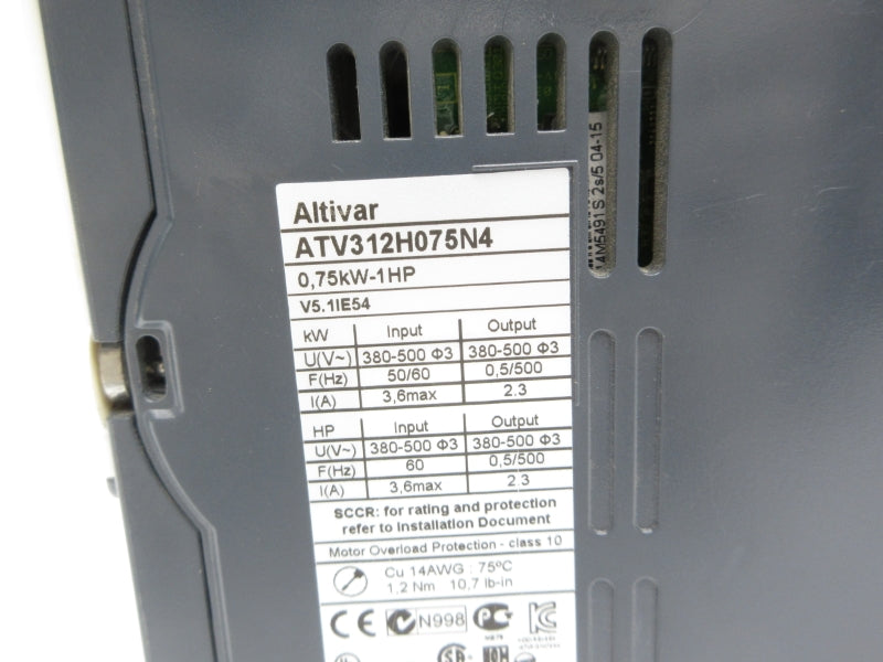 SCHNEIDER ELECTRIC ATV312H075N4 380-500V 3.6A UNMP