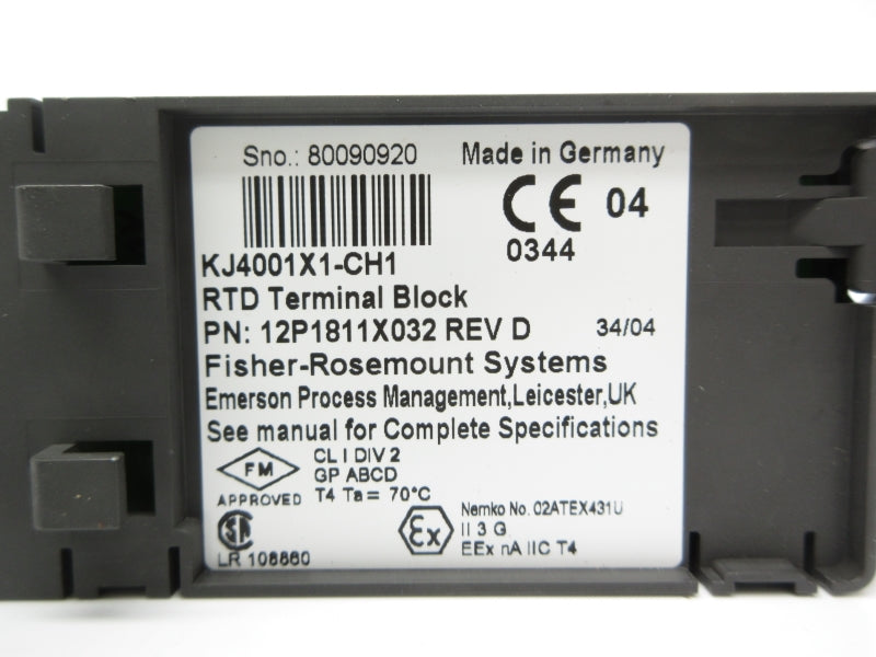 FISHER ROSEMOUNT KJ4001X1-CH1 12P1811X032 NSNP