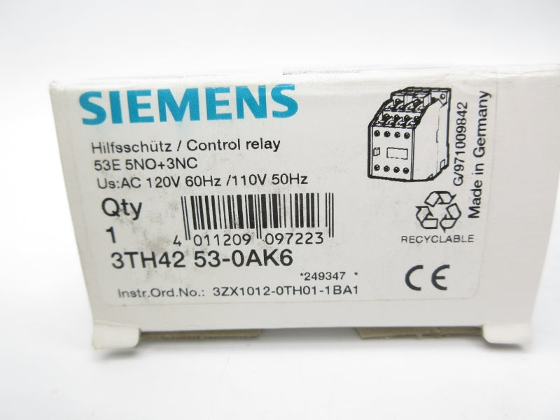 SIEMENS 3TH4253-0AK6 110/120VAC 16A NSMP