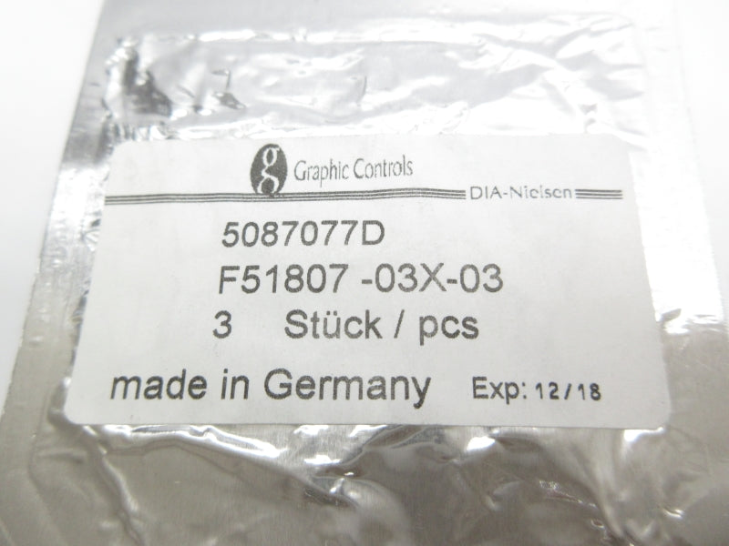 GRAPHIC CONTROLS F51807-03X-03 5087077D (PKG OF 3) NSMP