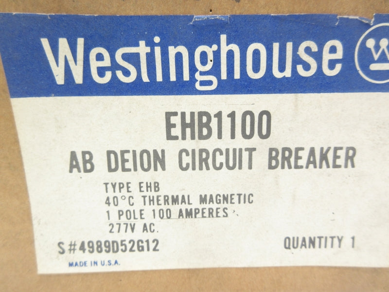 WESTINGHOUSE EHB1100 277VAC 100A NSMP