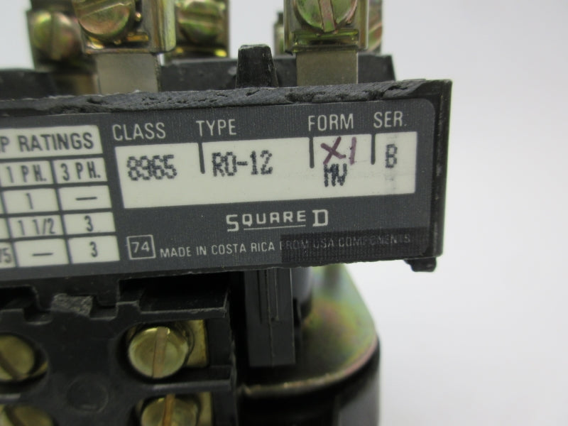 SQUARE D 8965RO12V06 SER. B 440/480V NSNP
