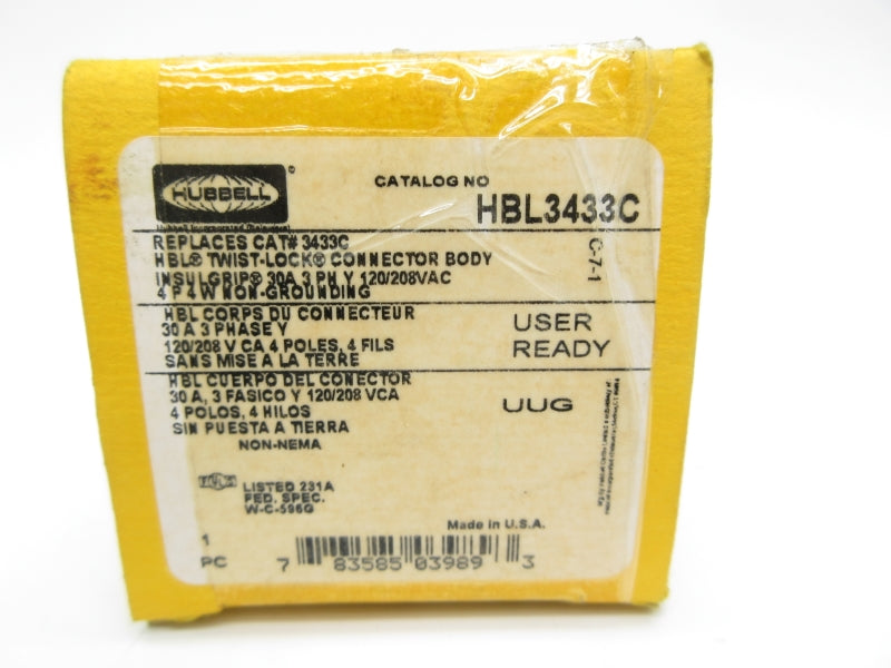 HUBBELL HBL3433C 120/208VAC 30A NSMP