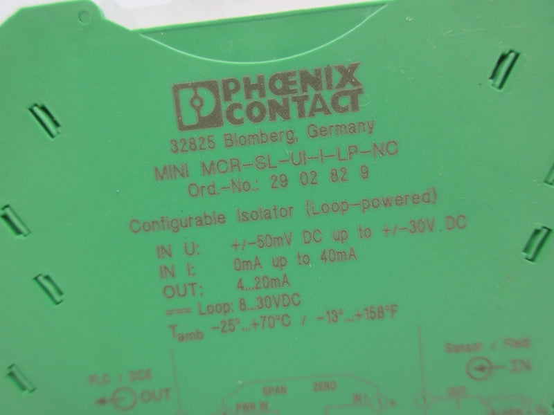 PHOENIX CONTACT MINIMCR-SL-UI-I-LP-NC 2902829 30VDC NSNP