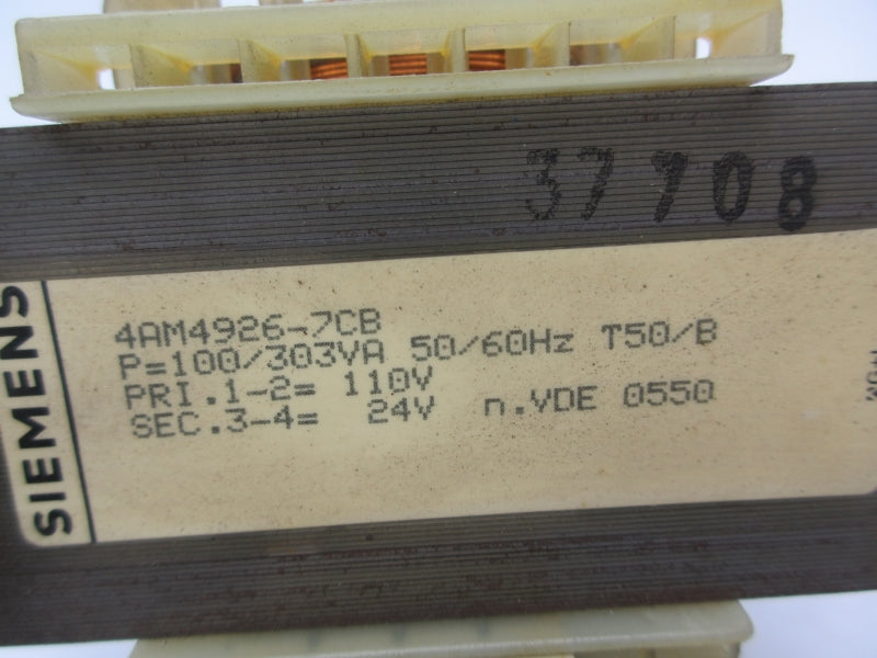 SIEMENS 4AM4926-7CB 110V 100/303KVA UNMP