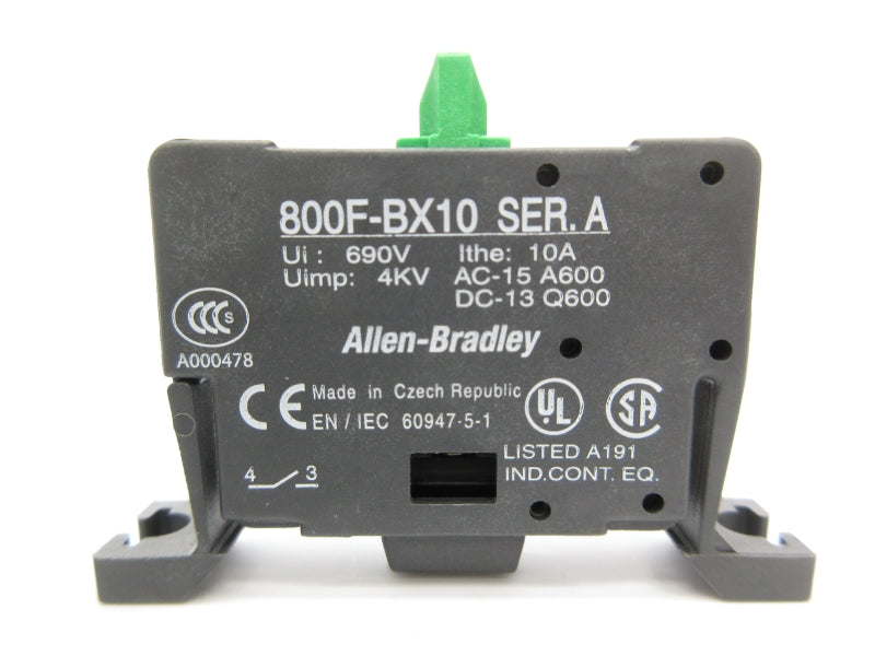 ALLEN BRADLEY 800F-BX10 SER. A 690V 10A NSNP