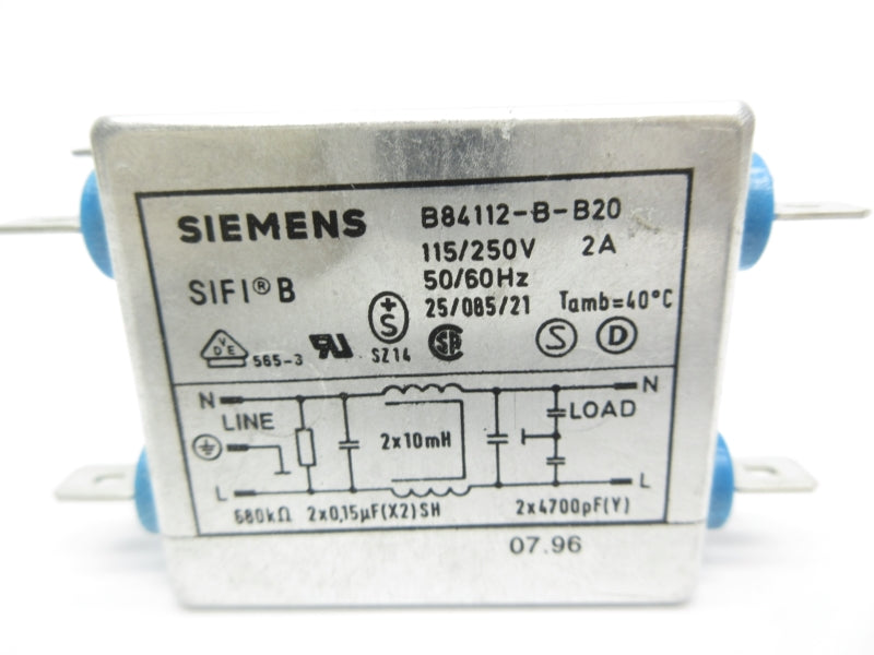 SIEMENS B84112-B-B20 115/250V 2A NSNP