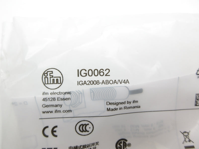 IFM EFECTOR IGA2008-ABOA/V4A IG0062 20-250VAC/DC NSMP