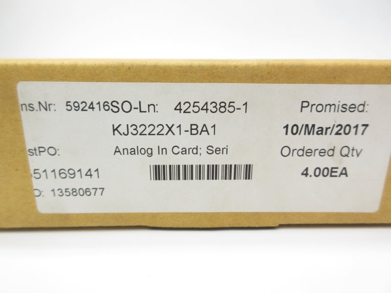 EMERSON KJ3222X1-BA1 SER. 2 24VDC NSMP