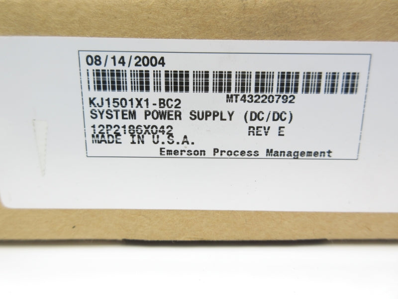 DELTAV KJ1501X1-BC2 12P2186X042 NSMP