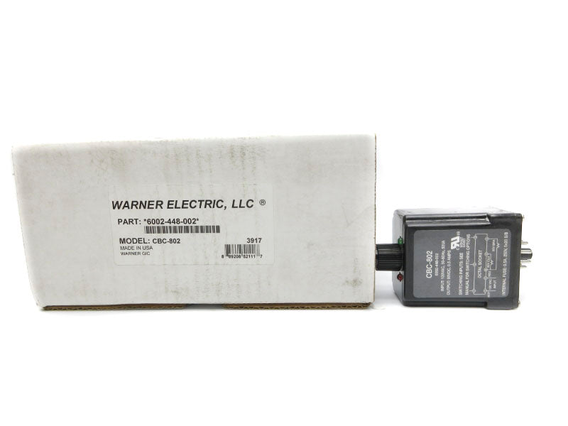 WARNER ELECTRIC 6002-448-002 CBC-802 120VAC 0.5A NSMP