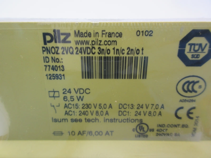 PILZ PNOZ2VQ24VDC3N/O1N/C2N/OT 774013 24VDC NSMP