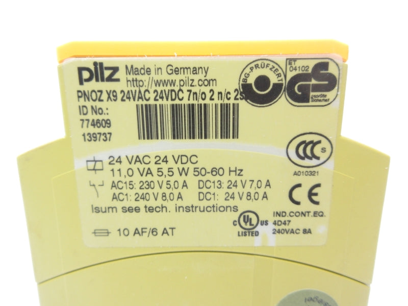 PILZ PNOZX924VAC24VDC7N/O2N/C2S 774609 24VAC 8A NSNP