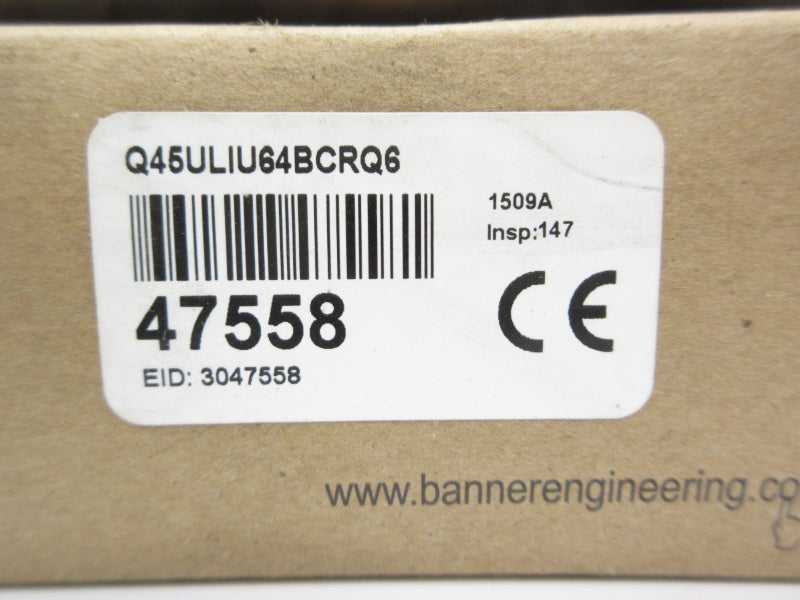 BANNER ENGINNERING Q45ULIU64BCRQ6 47558 15-24VDC NSMP
