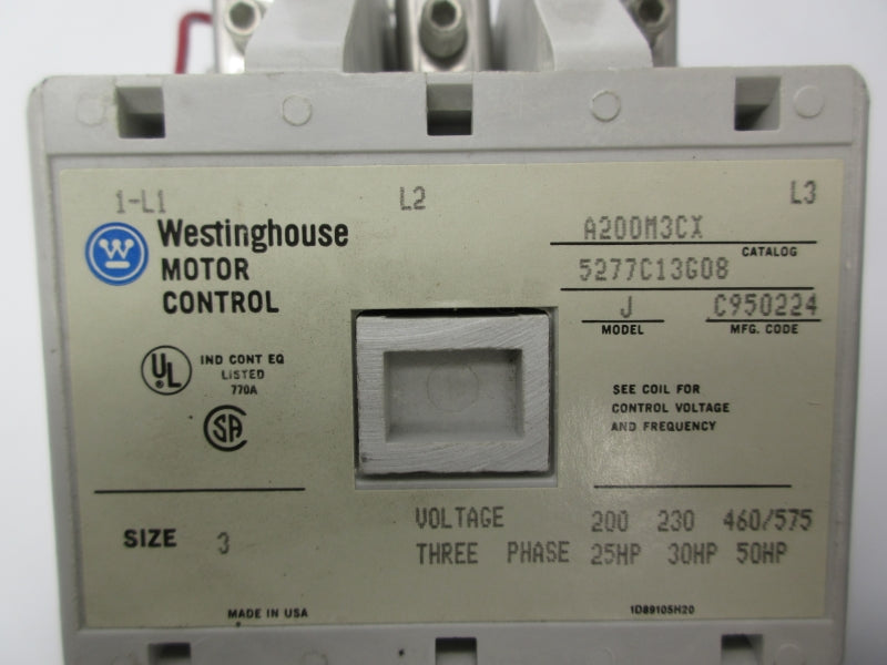 WESTINGHOUSE A200M3CX 5277C13G08 460/575V NSNP