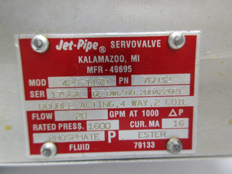 JET PIPE 425-1179 76032 UNMP