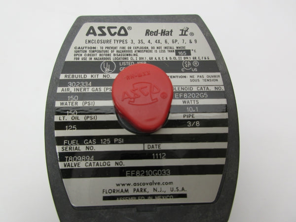 ASCO EF8210G033 110/120V 150PSI 3/8" NSNP