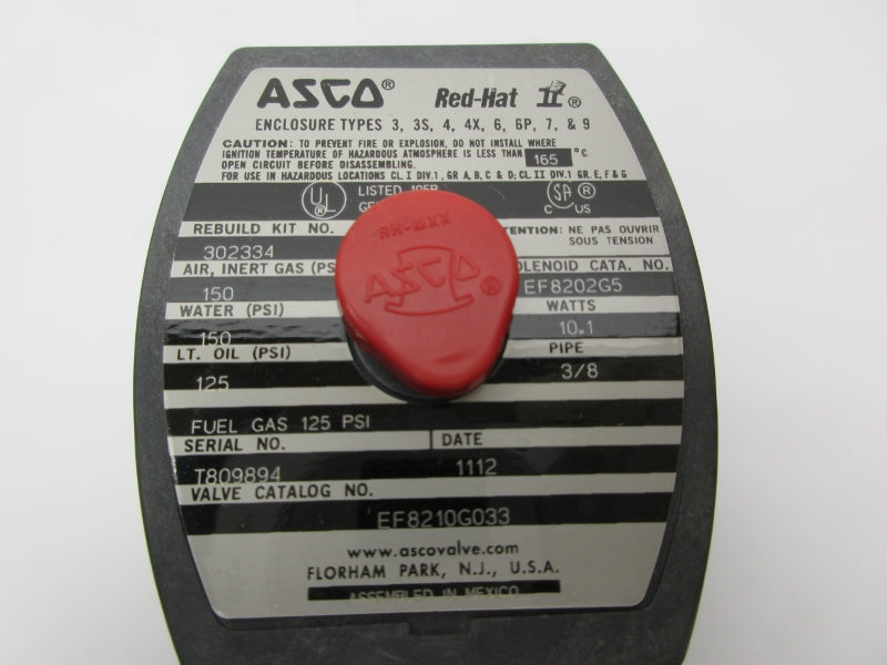 ASCO EF8210G033 110/120V 150PSI 3/8" NSNP