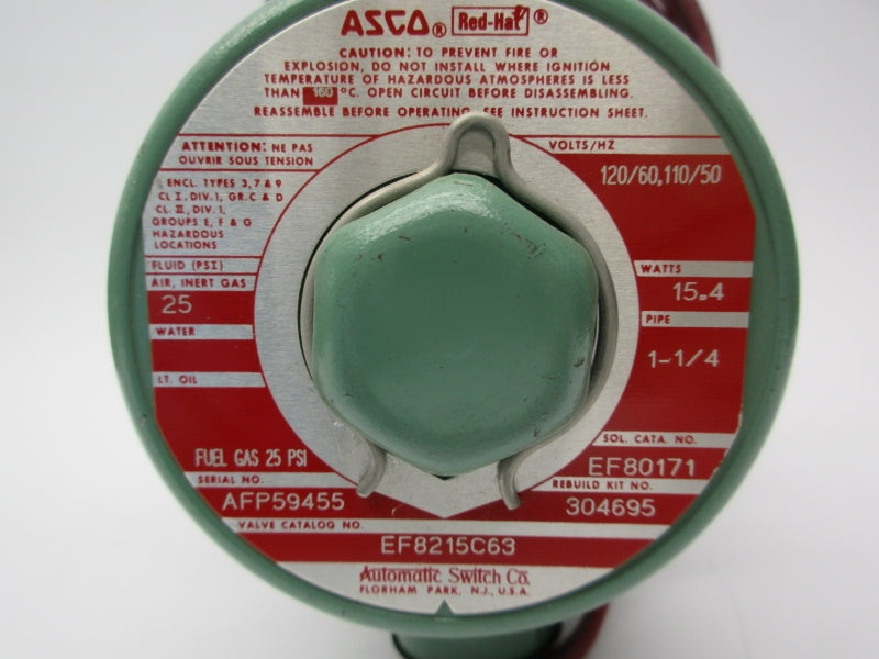 ASCO EF8215C63 110/120V 25PSI 1-1/4" NSNP