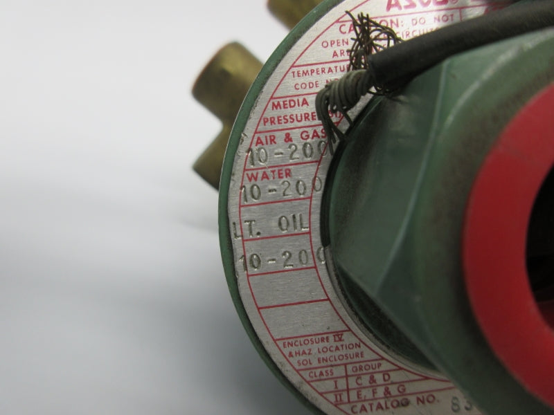 ASCO 8321A6 120V 10-200PSI 3/8" UNMP