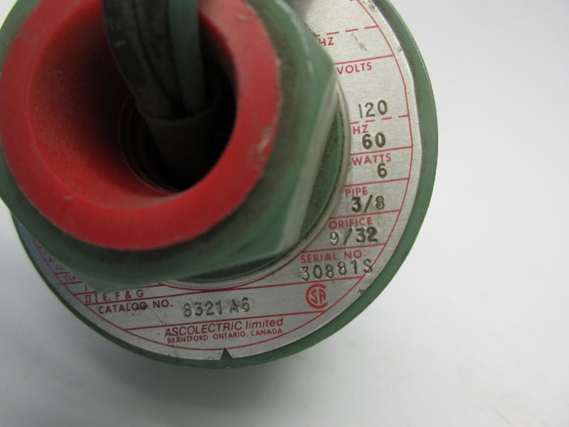 ASCO 8321A6 120V 10-200PSI 3/8" UNMP